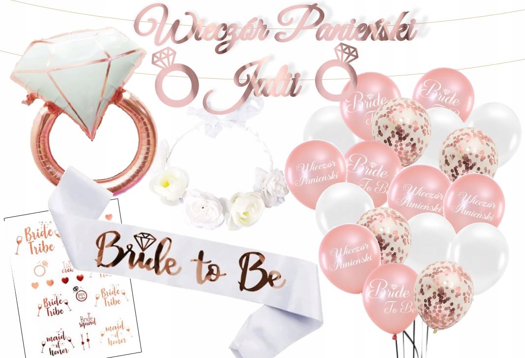 

Wieczór Panieński balony golden rose Tatuaże