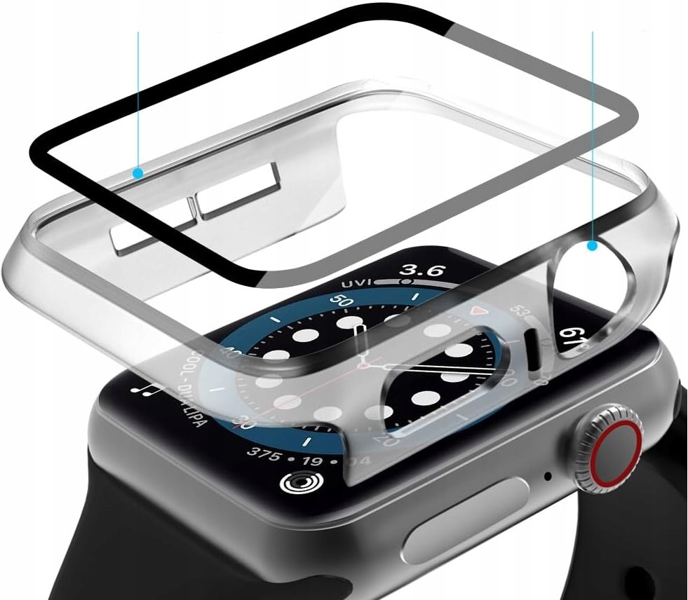 2szt. Przezroczyste Etui Na Apple Watch 44mm Series 6/SE/SERIES 5/SERIES 4