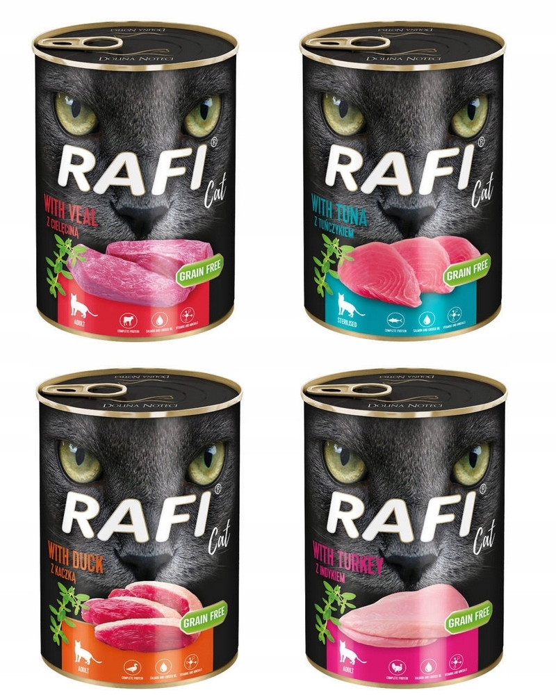 Rafi Konzerva Kočka Paštika MIX 4 Příchutí 24X400G