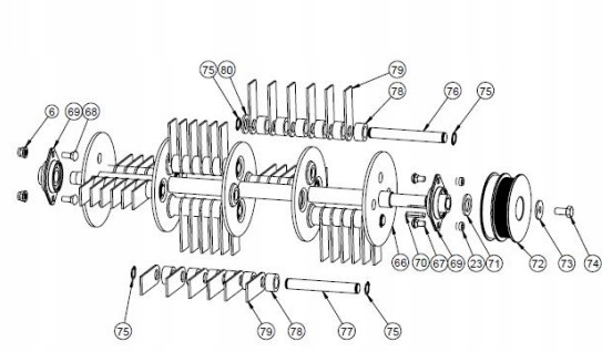 NOŻE WERTYKULATOR TEXAS PROCUT 460 B/TG Typ wałek