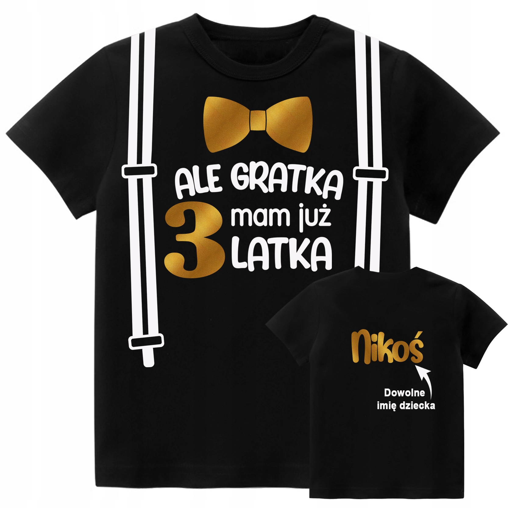 

Koszulka Urodziny Ale Gratka 3 Lata Imię r. 104