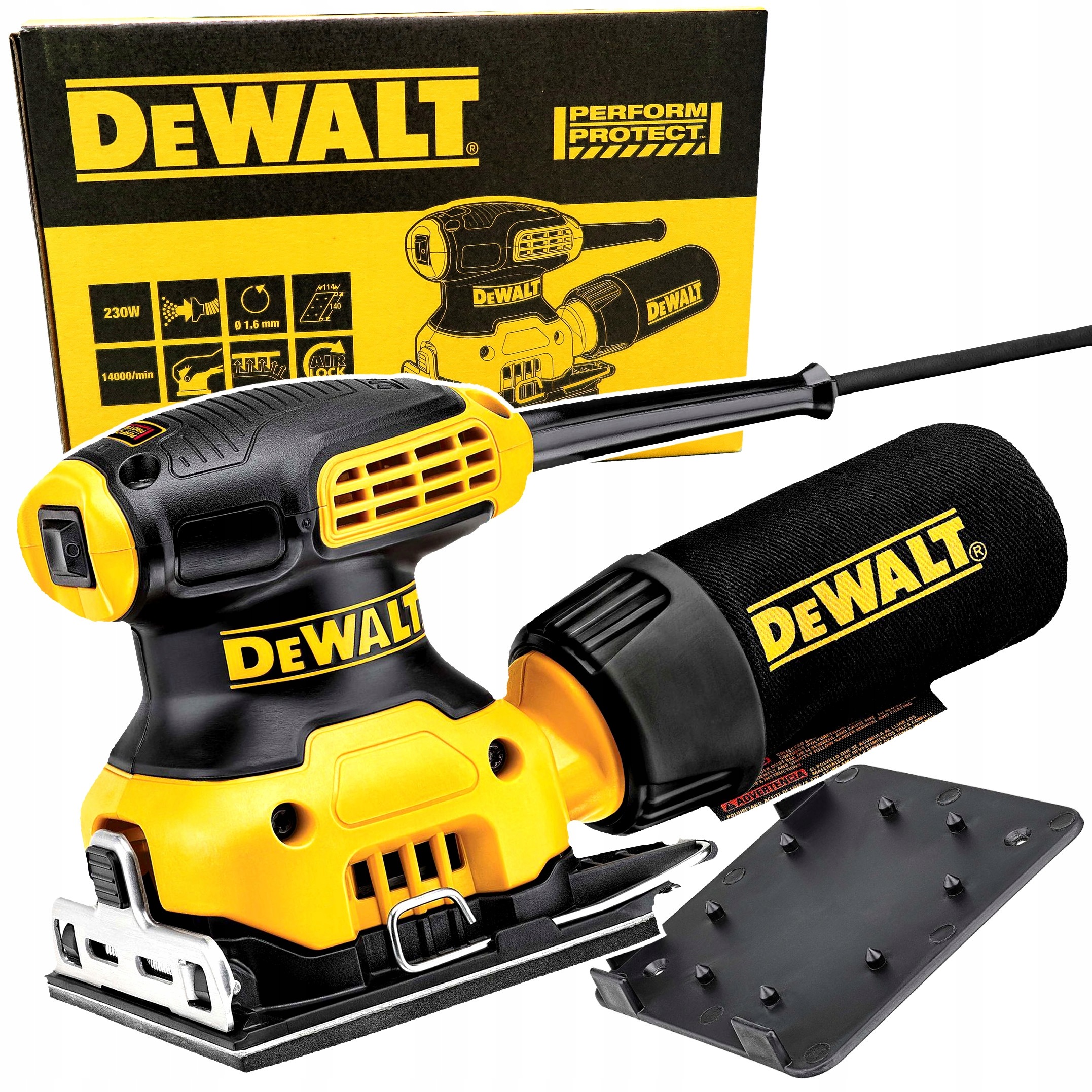 Szlifierka oscylacyjna na rzep DeWalt DWE6411 -qs 1/4" 230W