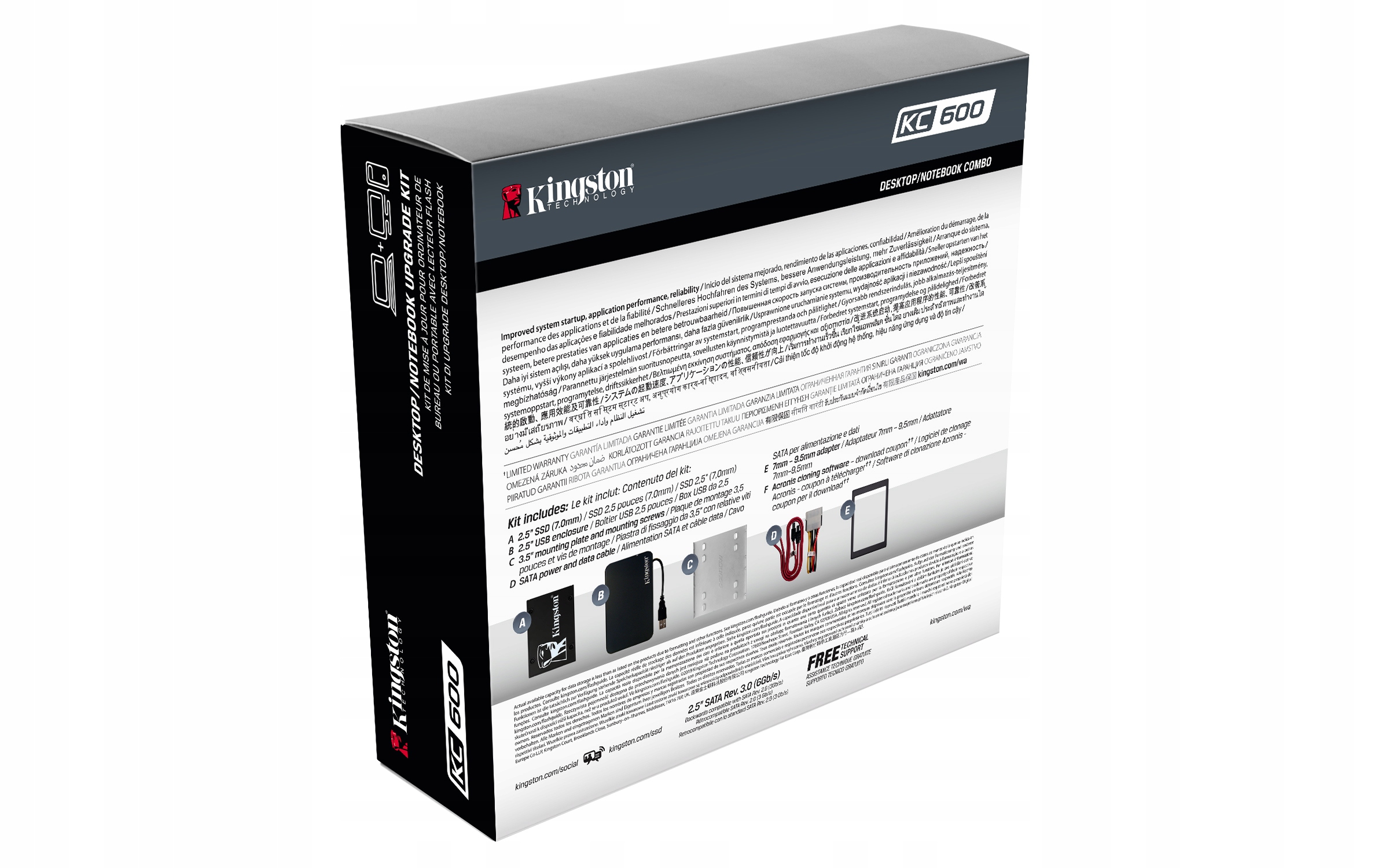 KINGSTON KC600 2048GB SSD, 2.5” 7mm, SATA 6 Gb/s — 9