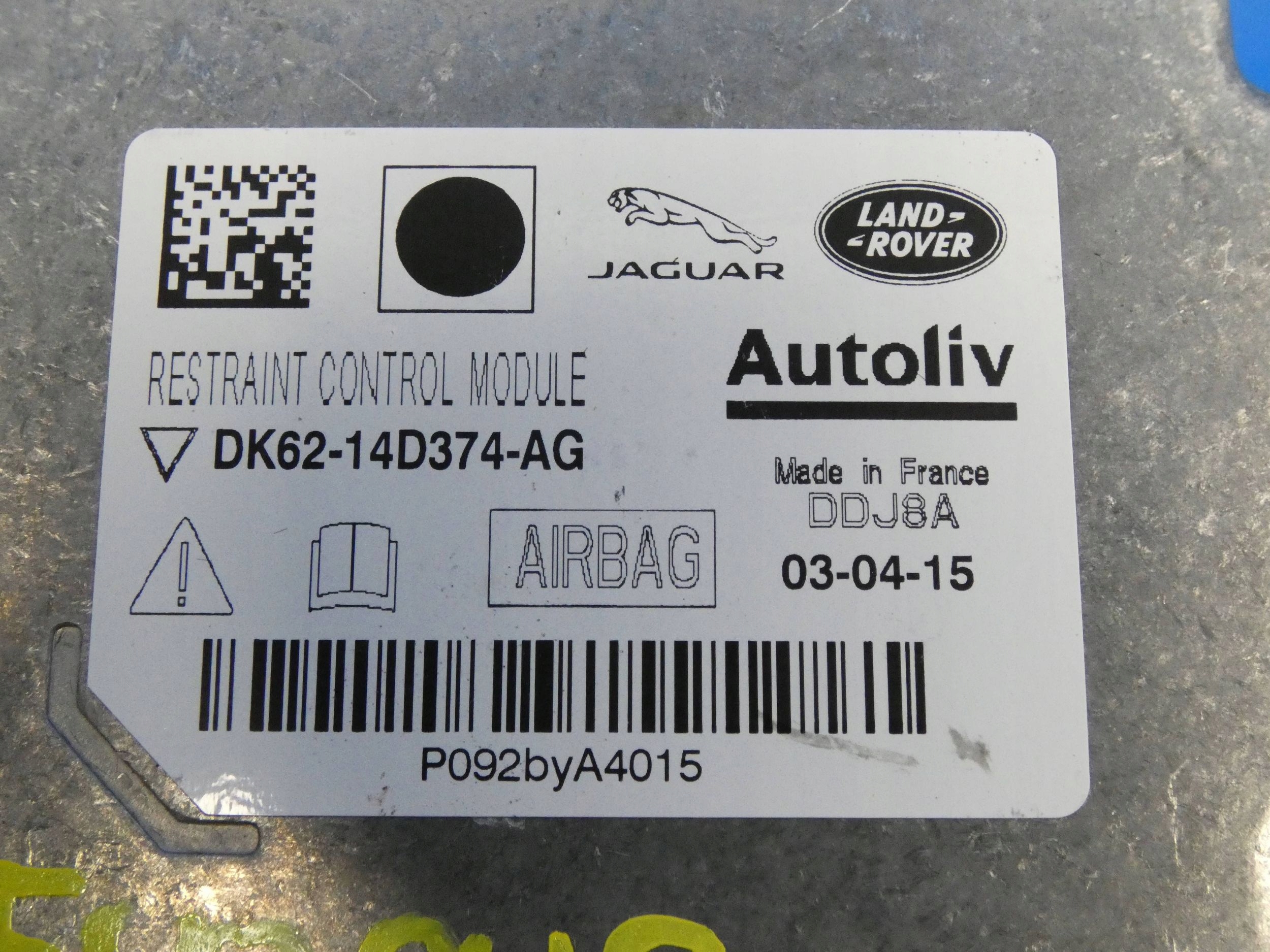 RANGE ROVER EVOQUE e L538 modulo Centralina airbag AIR BAG