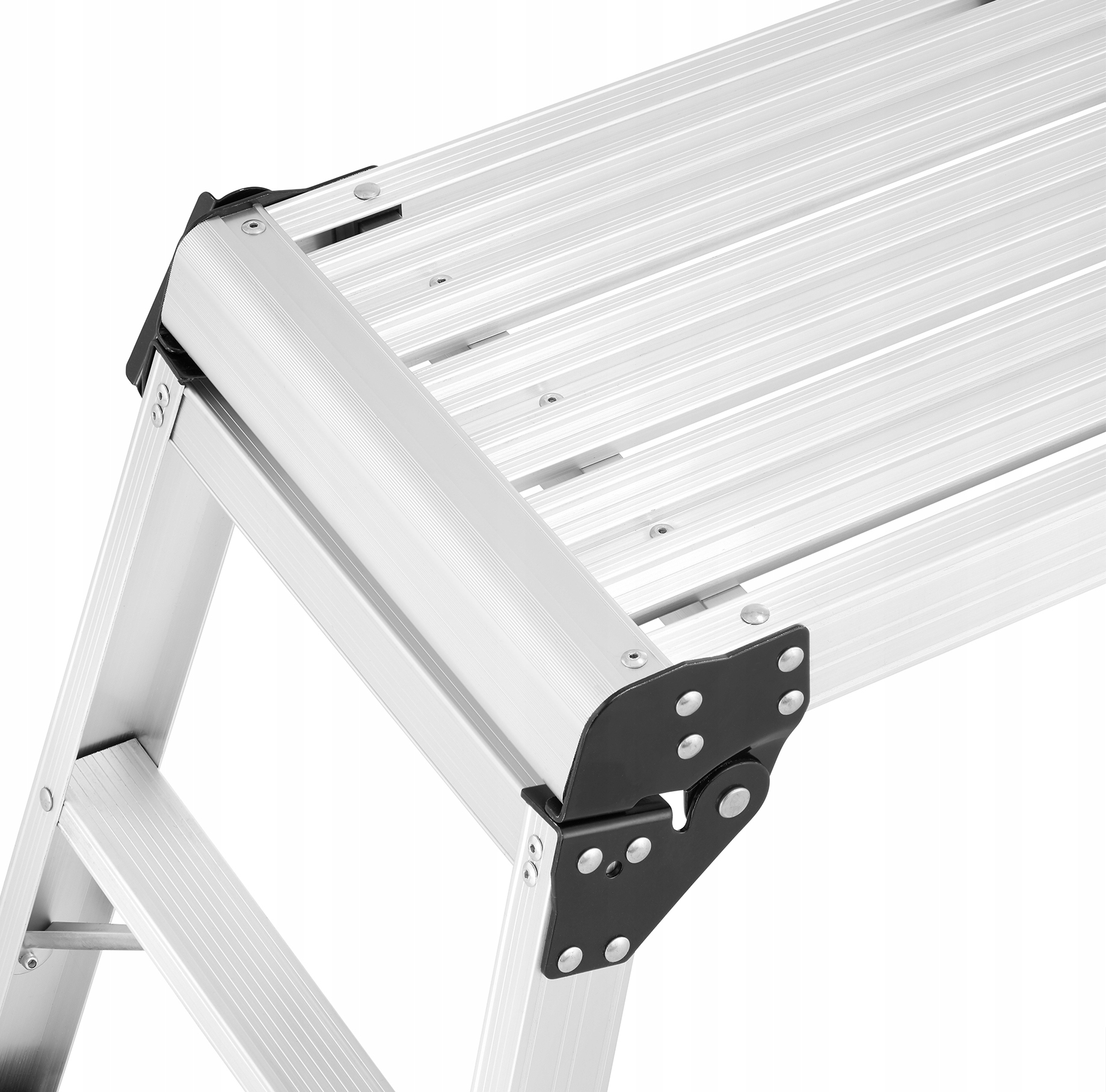 Podest roboczy drabina aluminiowa domowa schodki HIGHER mocne Długość transportowa 76 cm