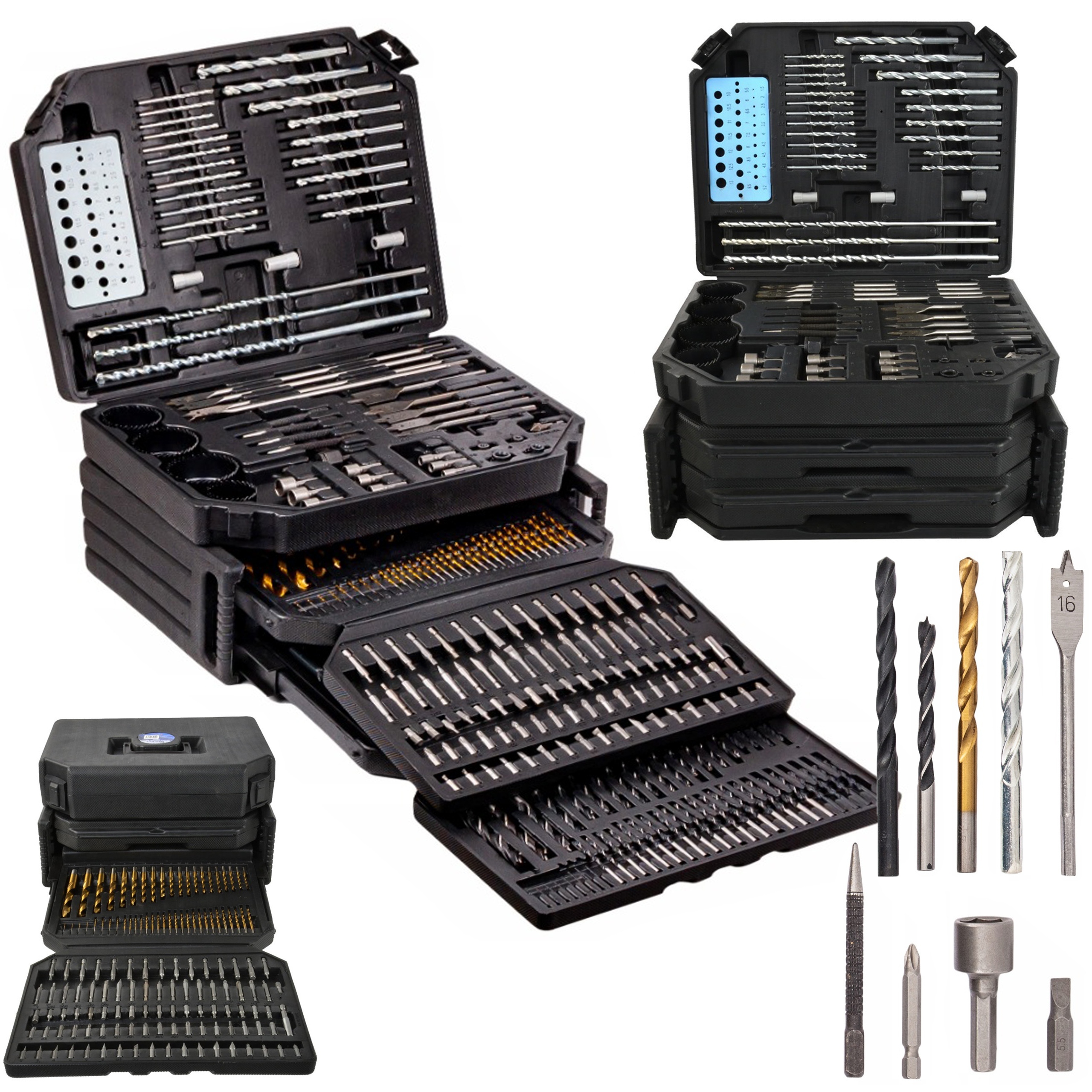 ZESTAW WIERTŁA DŁUTA BITY OTWORNICE 300 EL WALIZKA EAN (GTIN) 5907580164328