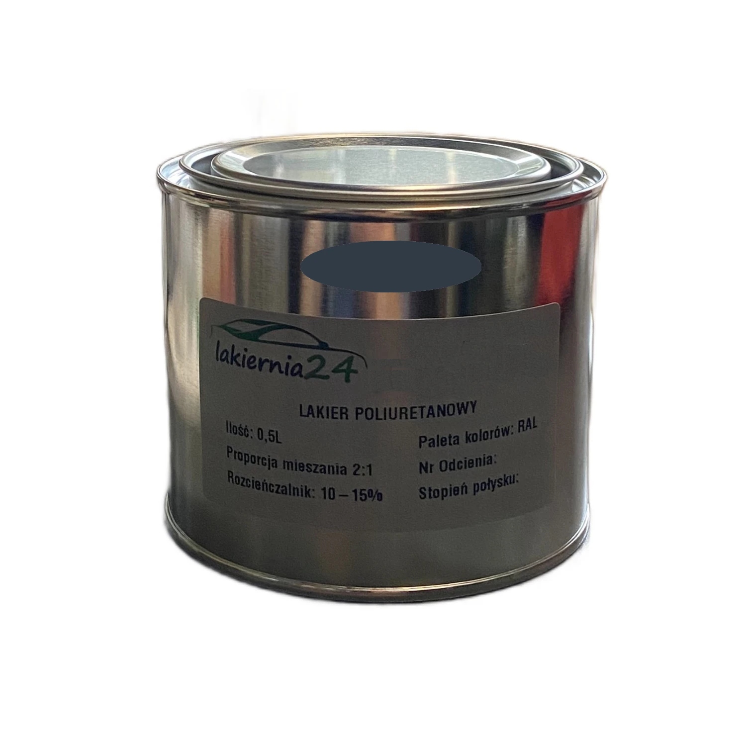 Farba Poliuretanowa przemysłowa lakier poliuretan półmat 0,5l 2:1 Ral 7024