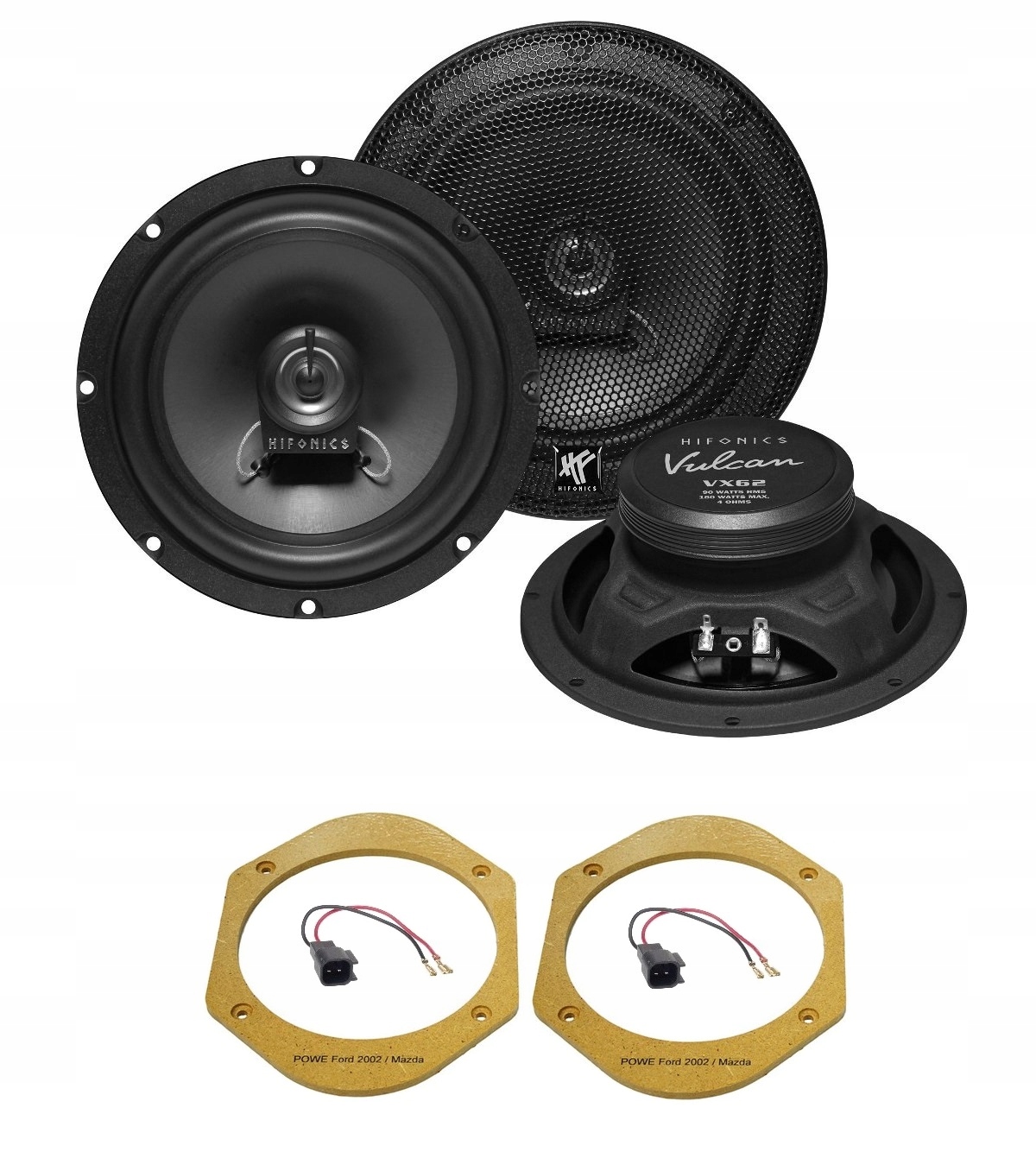 HiFonics VX62 Reproduktory do auta 165 mm Mazda 323 626 Premcy Xedos Predná Časť