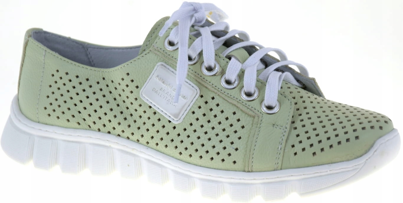 Pohodlné Dámské Polobotky Pollonus 1638 Perforovaná Kůže Sezóny VEL.40