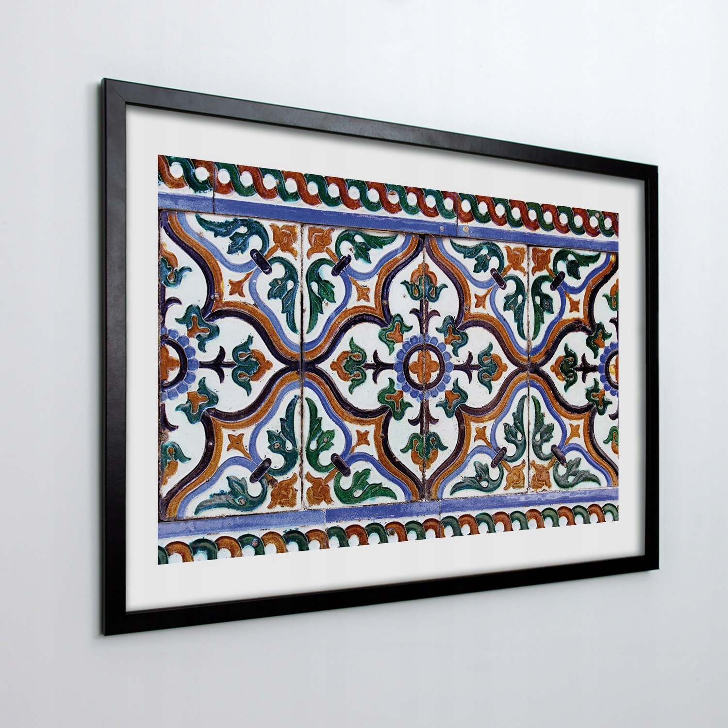 Obraz v rámu na zeď Keramika ornament 100x70
