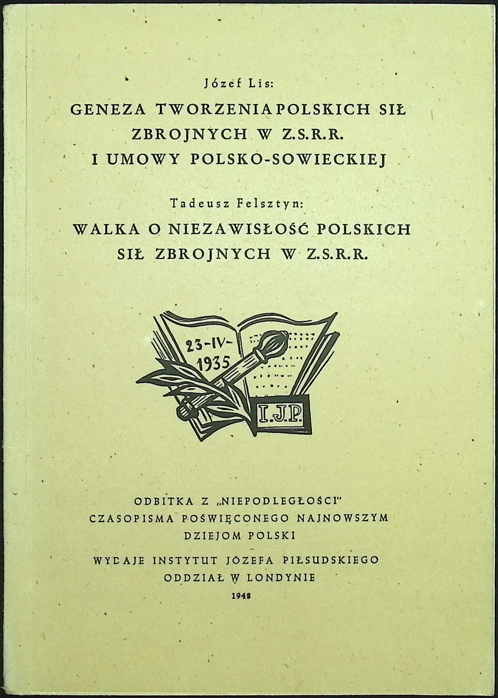 Geneza tworzenia polskich sił zbrojnych w Z.S.R.R. (1948 r.)