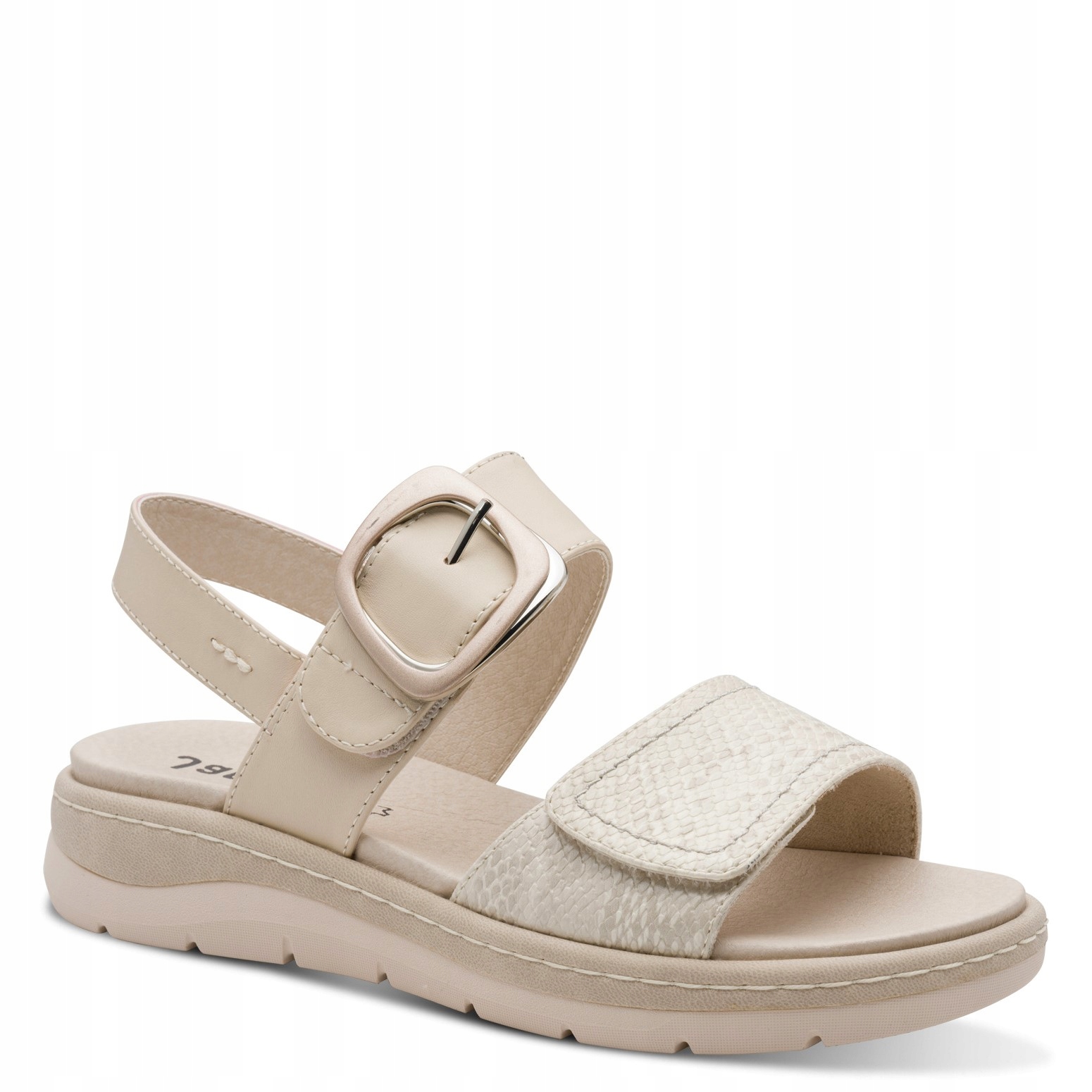 Jana 28701-46 Sandály Na Suchý Zip Široké Světle Béžové VEL.40