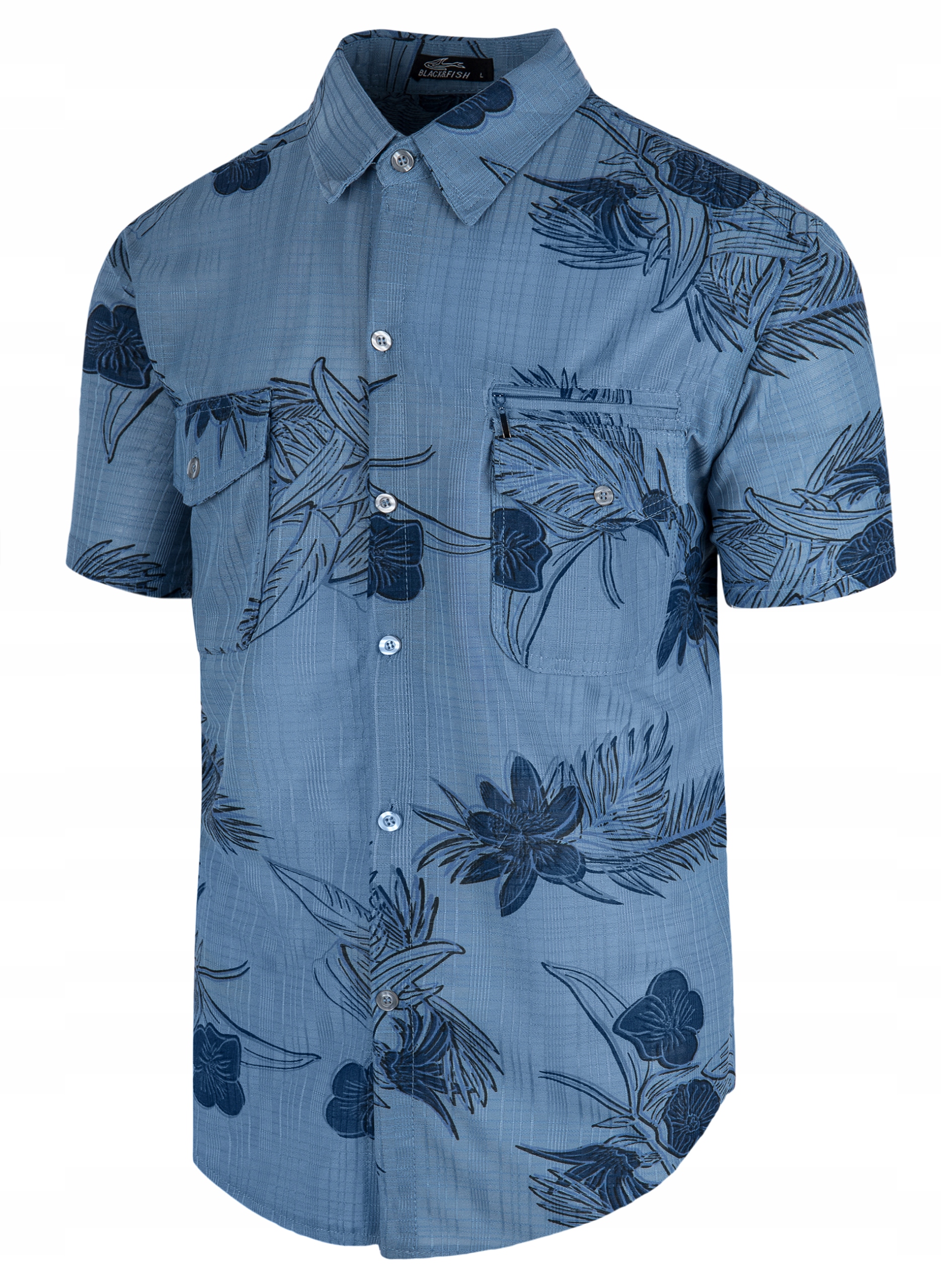 KOSZULA MĘSKA HAWAJSKA W PALMY KWIATY A2 NIEBIESKA LUŹNA XXXL Marka inna