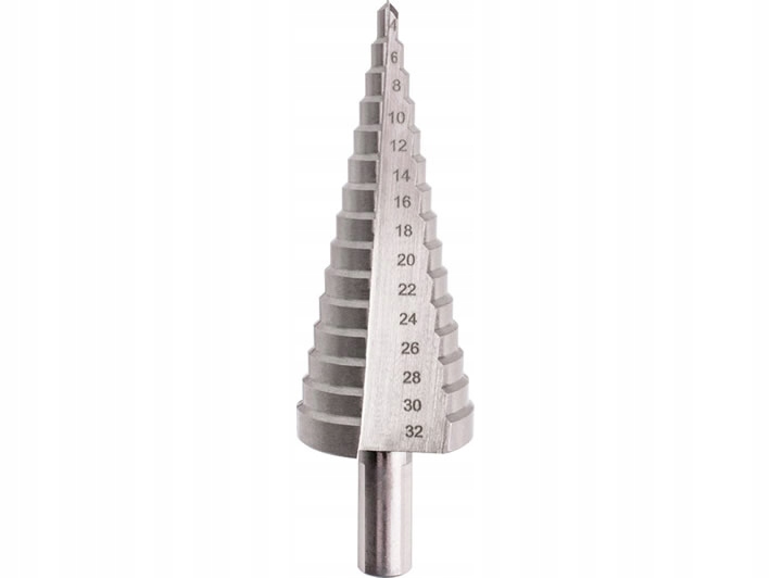 

Wiertło Stopniowe Stożkowe Hss 4 -32 mm Drel