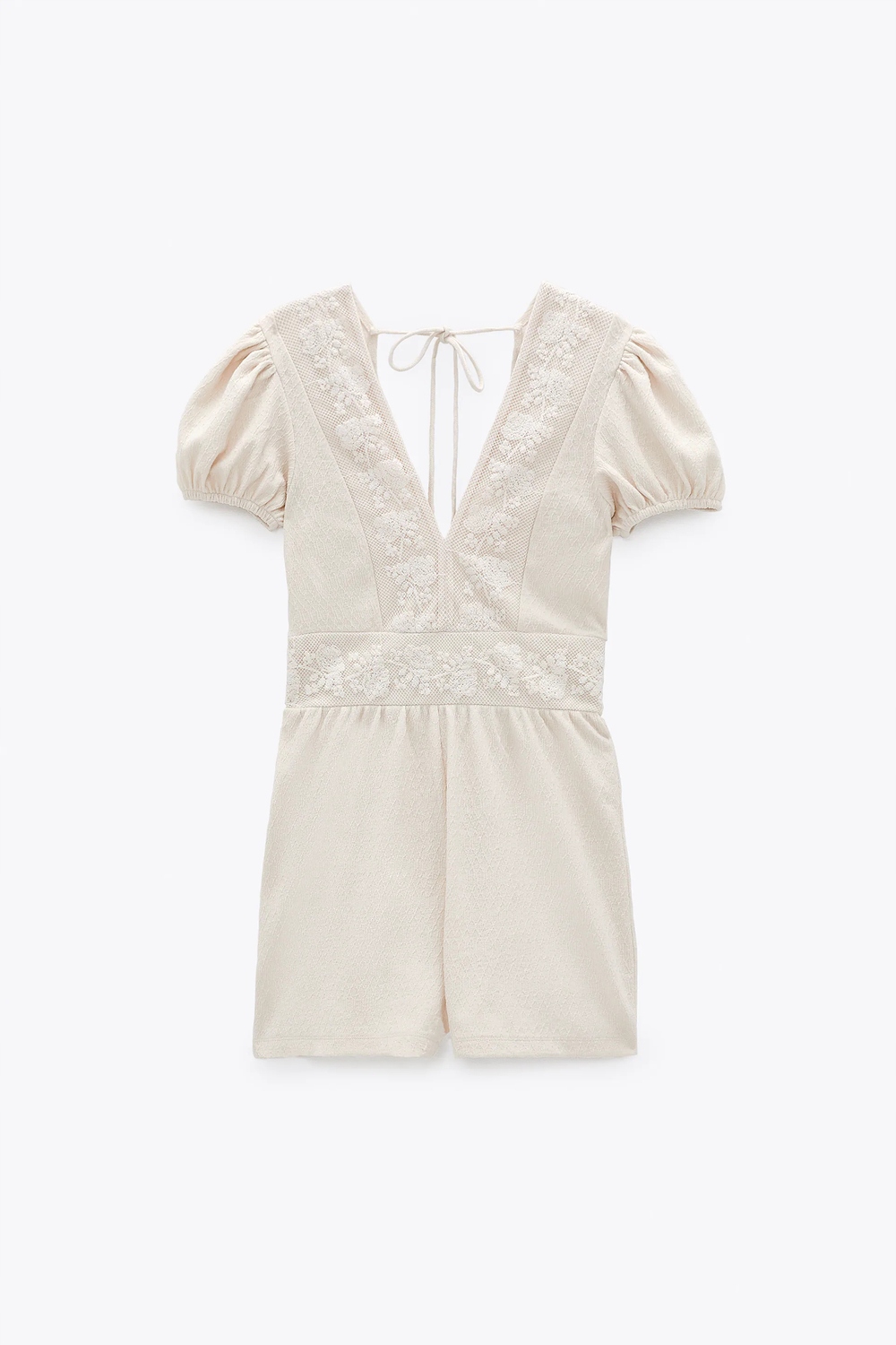 

Kombinezon Zara Short Jumpsuit damski boho haft M