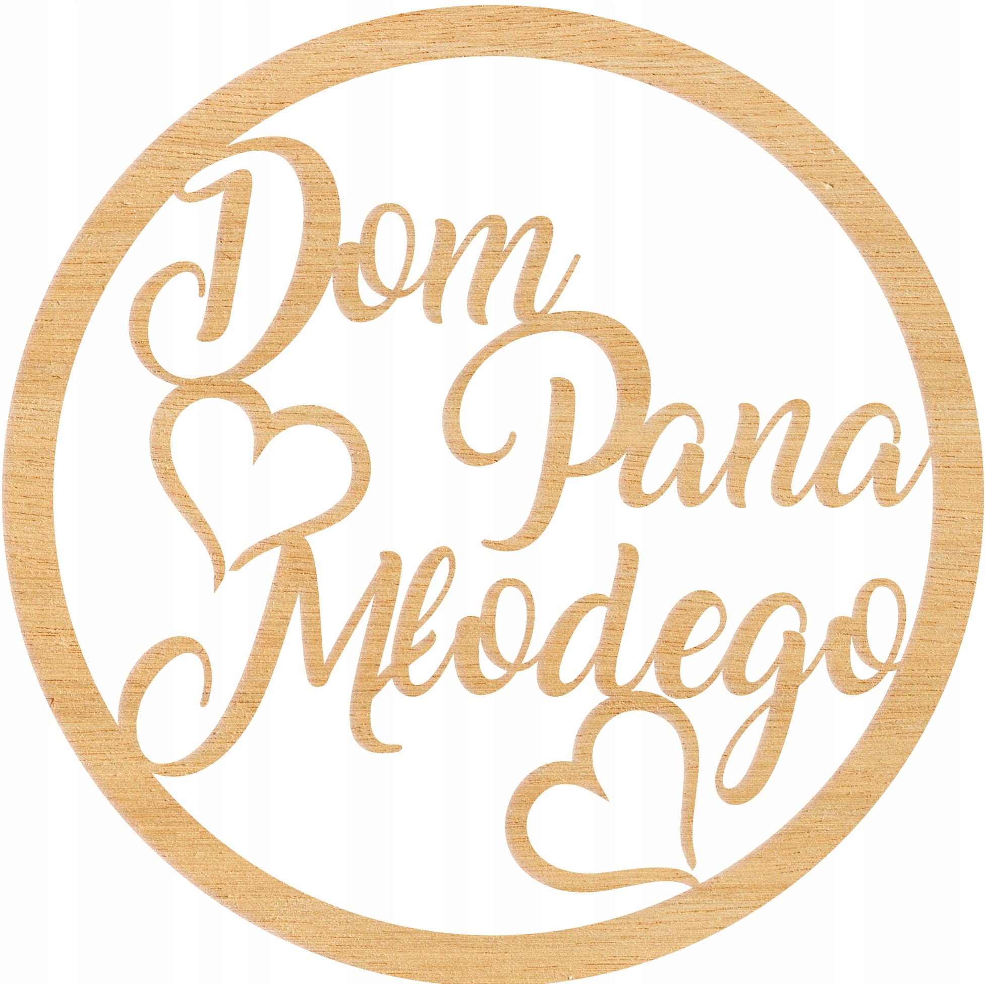 Dom Pana MŁODEGO NAPIS ŚLUB drewniany 40cm