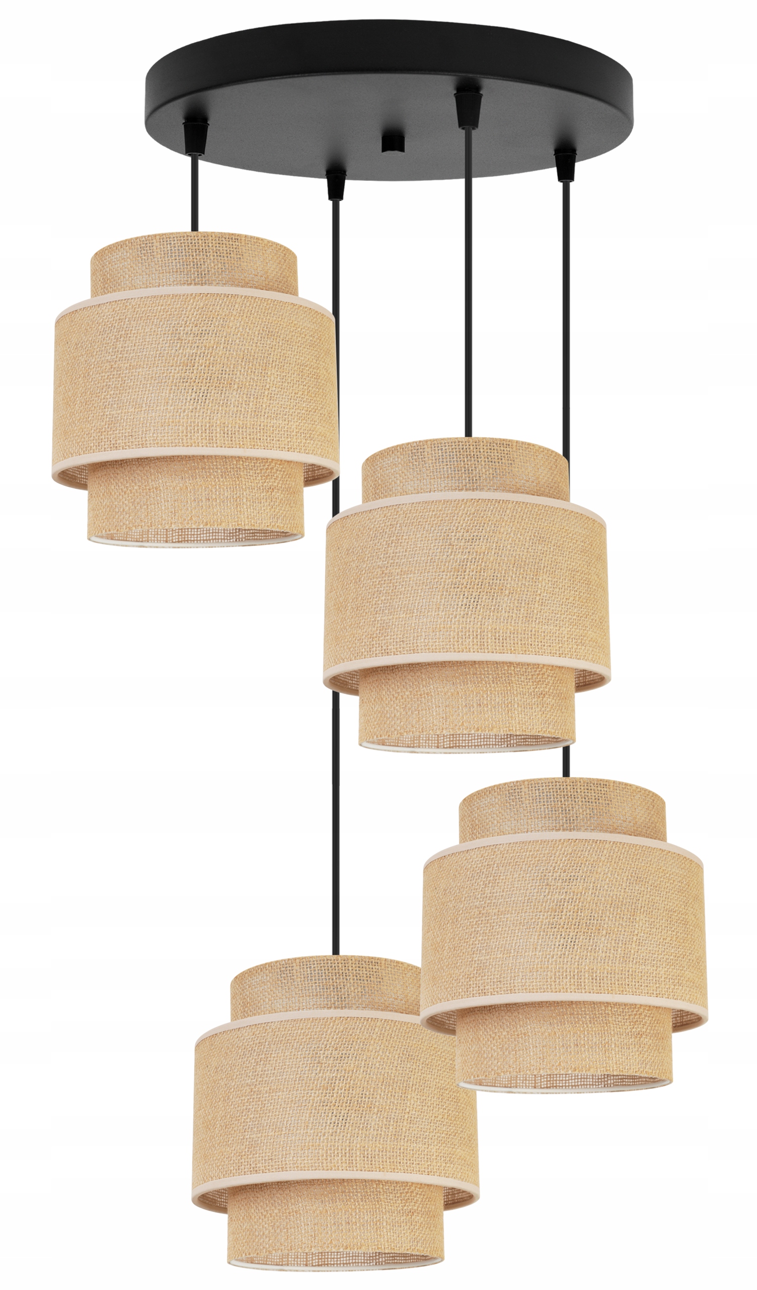 

Lampa Wisząca Żyrandol Sufitowa Abażur Boho Juta