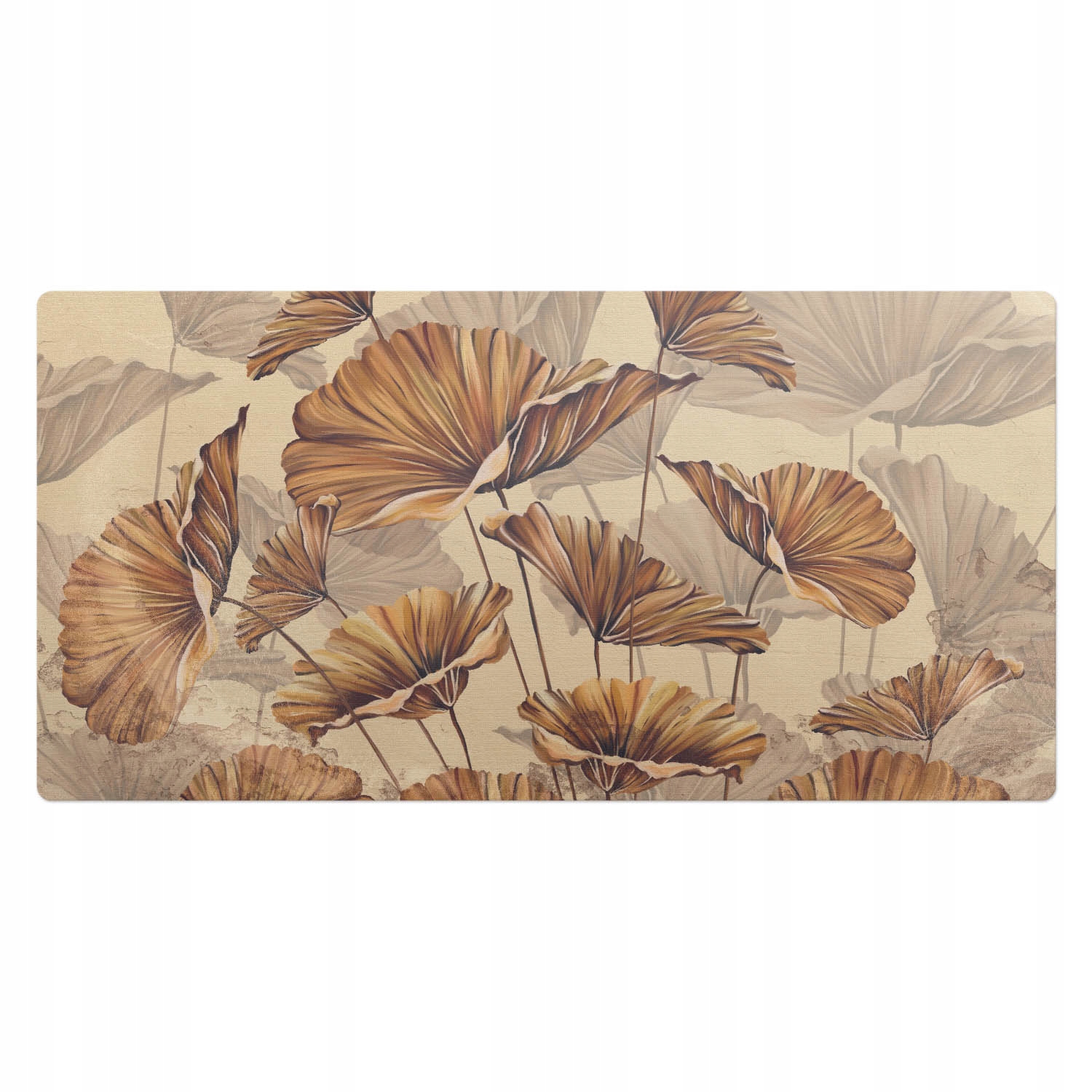 Podložka na psací stůl pod myš klávesnici a notebook Květiny v sépii 100x50 cm