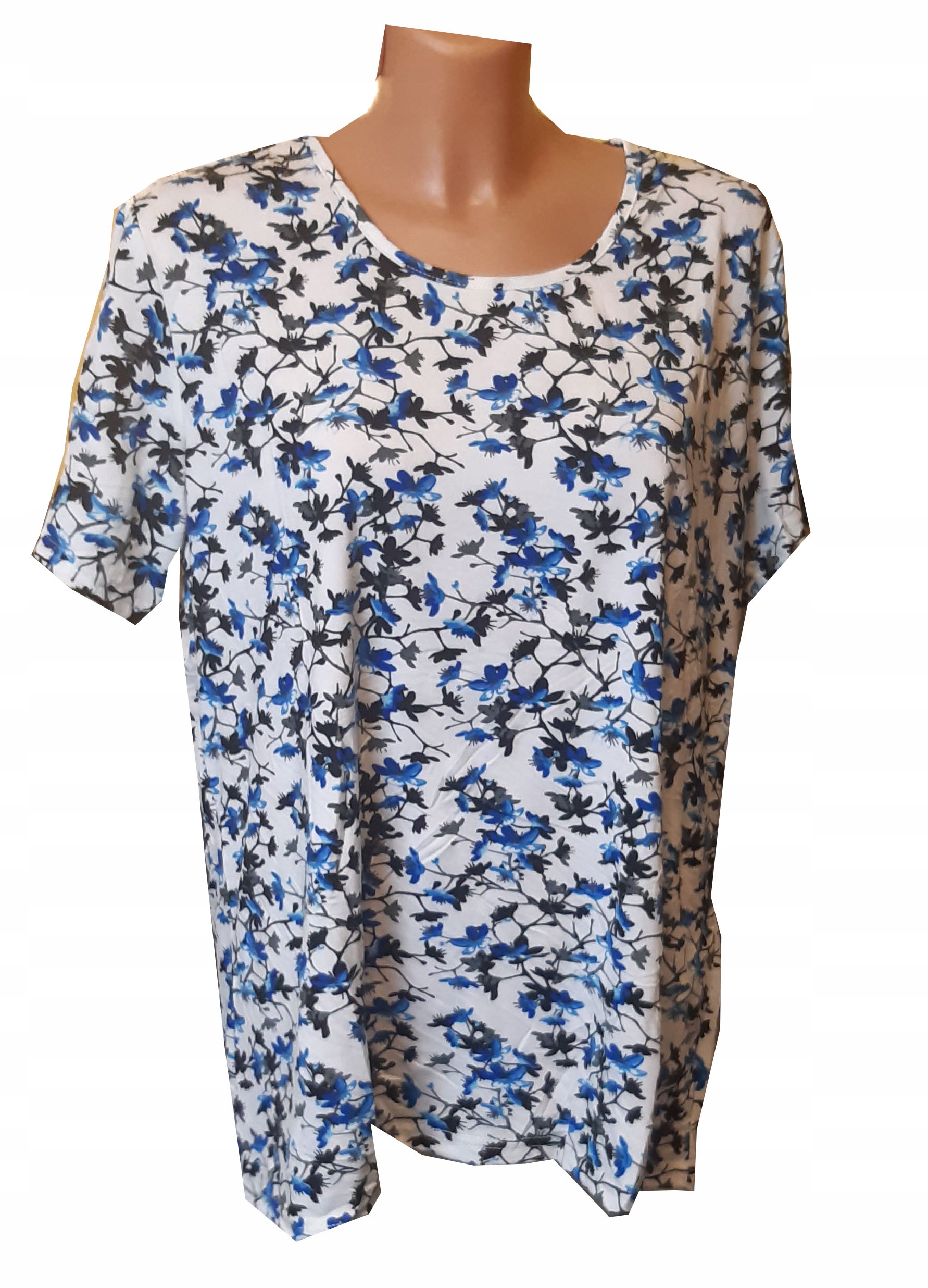 

Bluzka Koszulka wygodna kobieca kwiaty XXXXL 4XL