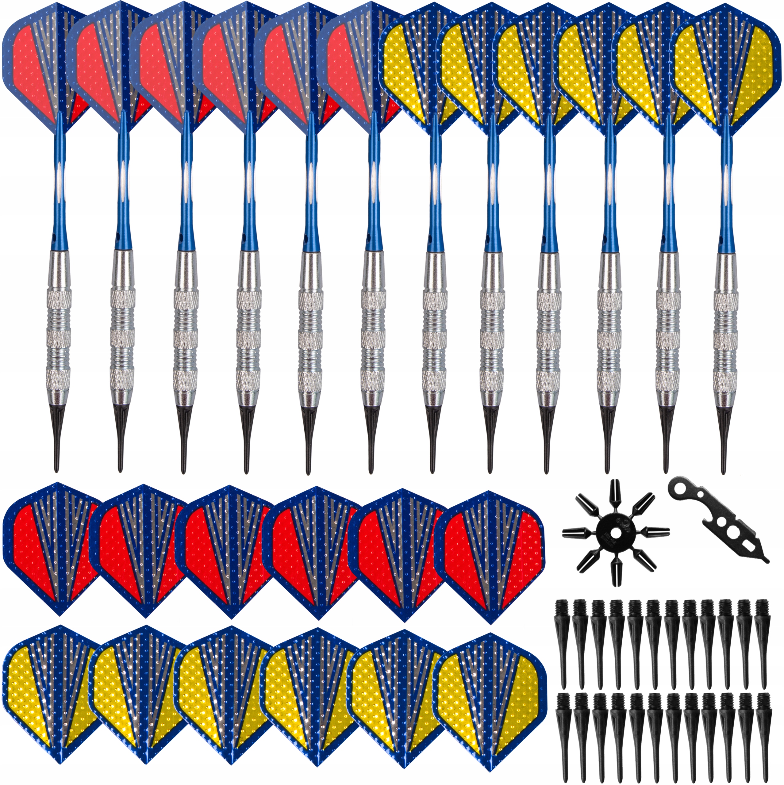 

Profesjonalny Zestaw 12 Rzutki Lotki Dart Elektron