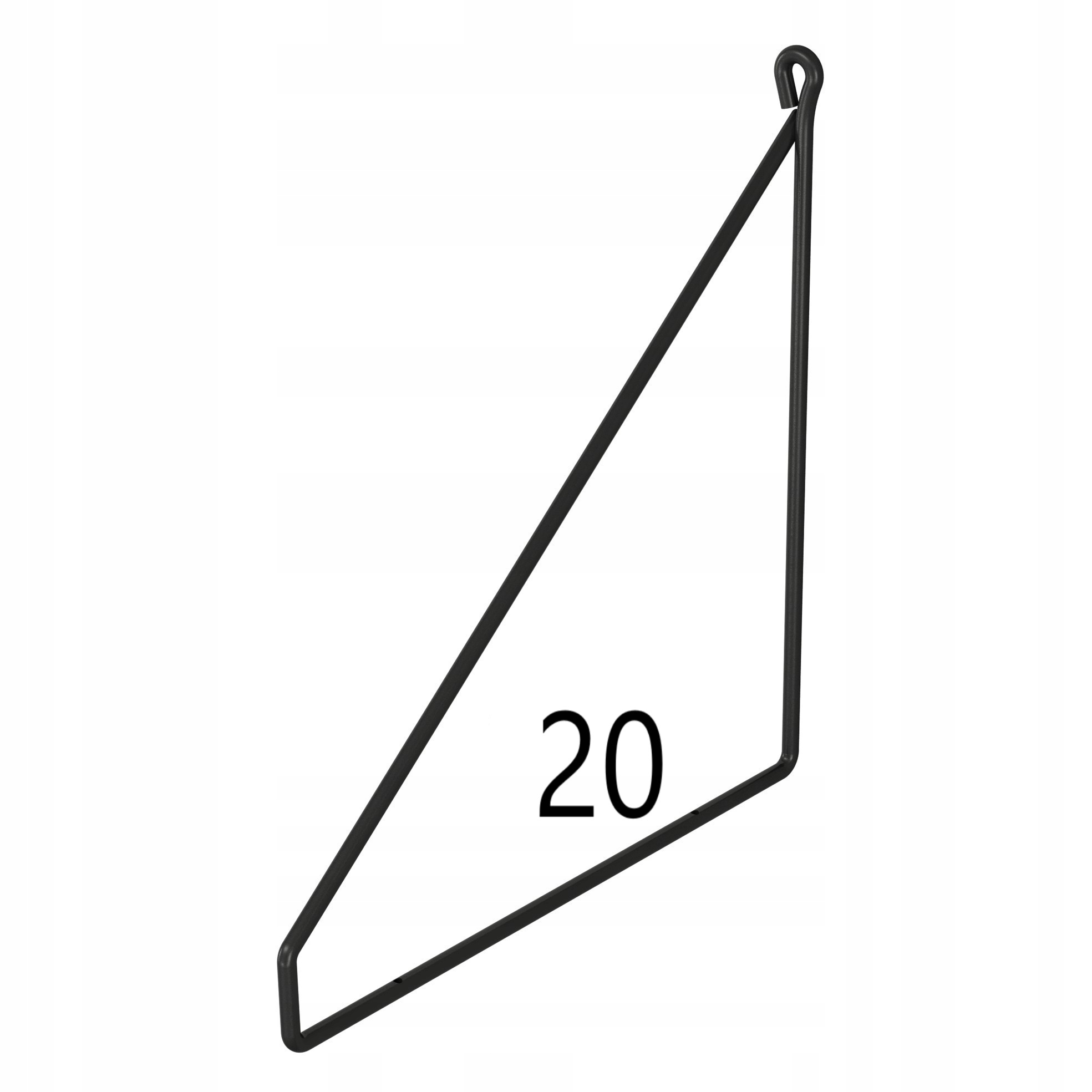 

Wspornik Półki Loft Hole 20 Czarny 1szt.