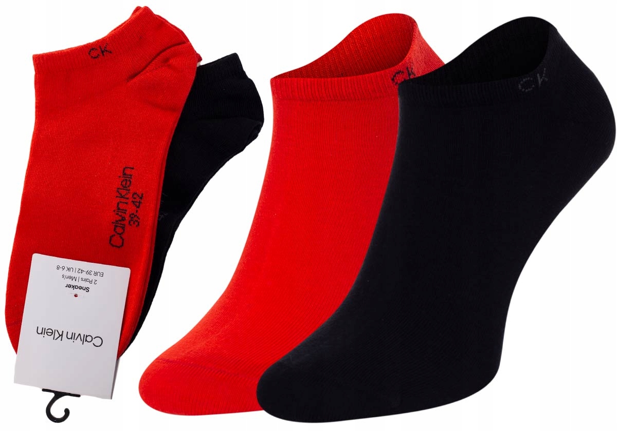 

Calvin Klein Skarpetki Stopki 2P Black/red r.39-42