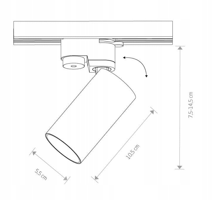REFLEKTOR NA SZYNĘ PROFILE MONO 7582 Nowodvorski Kolor czarny