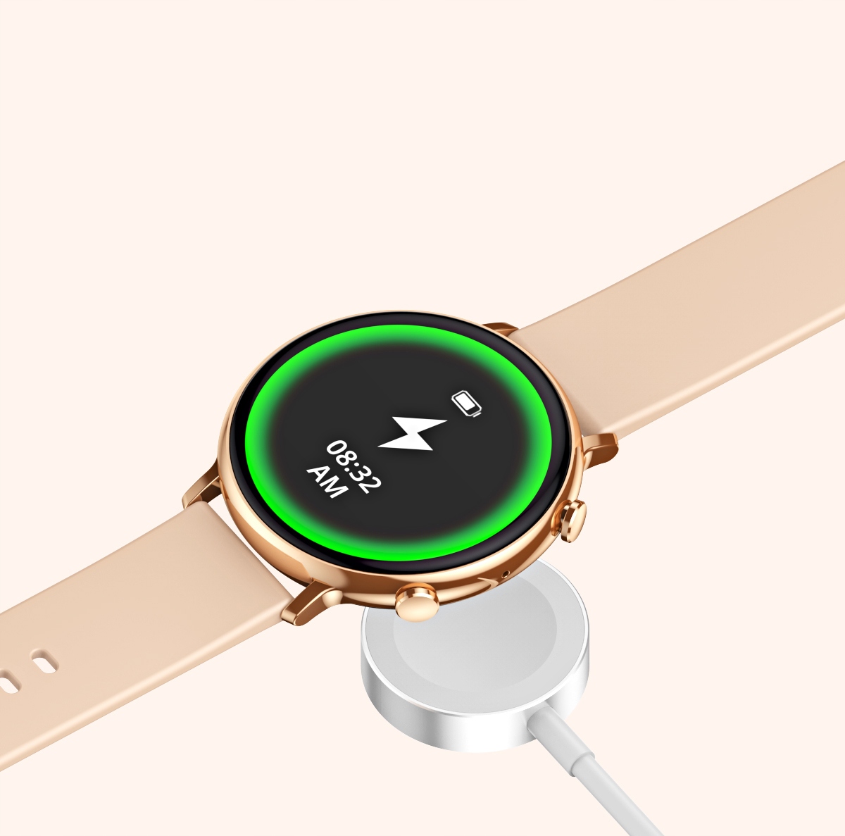 SMARTWATCH ZEGAREK DAMSKI POLSKIE MENU ROZMOWY POWIADOMIENIA SPORT 4 PASKI Komunikacja Bluetooth