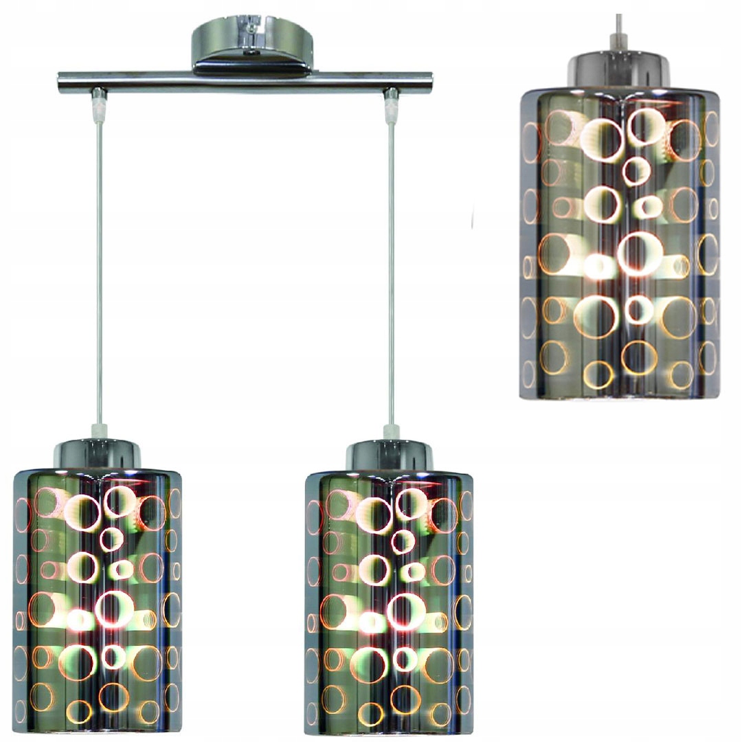 Exkluzivní 3D Závěsné stropní svítidlo Lustr chr