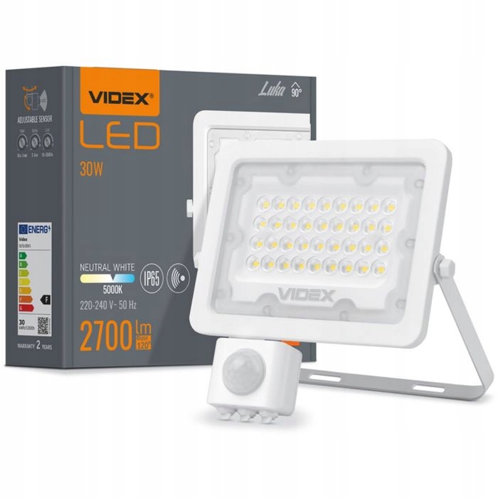 Naświetlacz halogen lampa LED 30W IP65 czujnik PIR