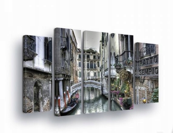Obraz 150x100 Benátky kanál gondola most staré budovy talianska krajina