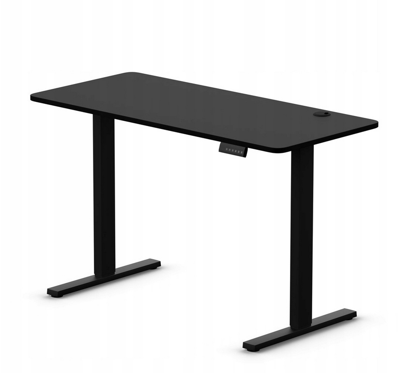 Písací stôl Lvn System čierny, obdĺžnikový, elektricky nastaviteľný, 120 x 60 cm