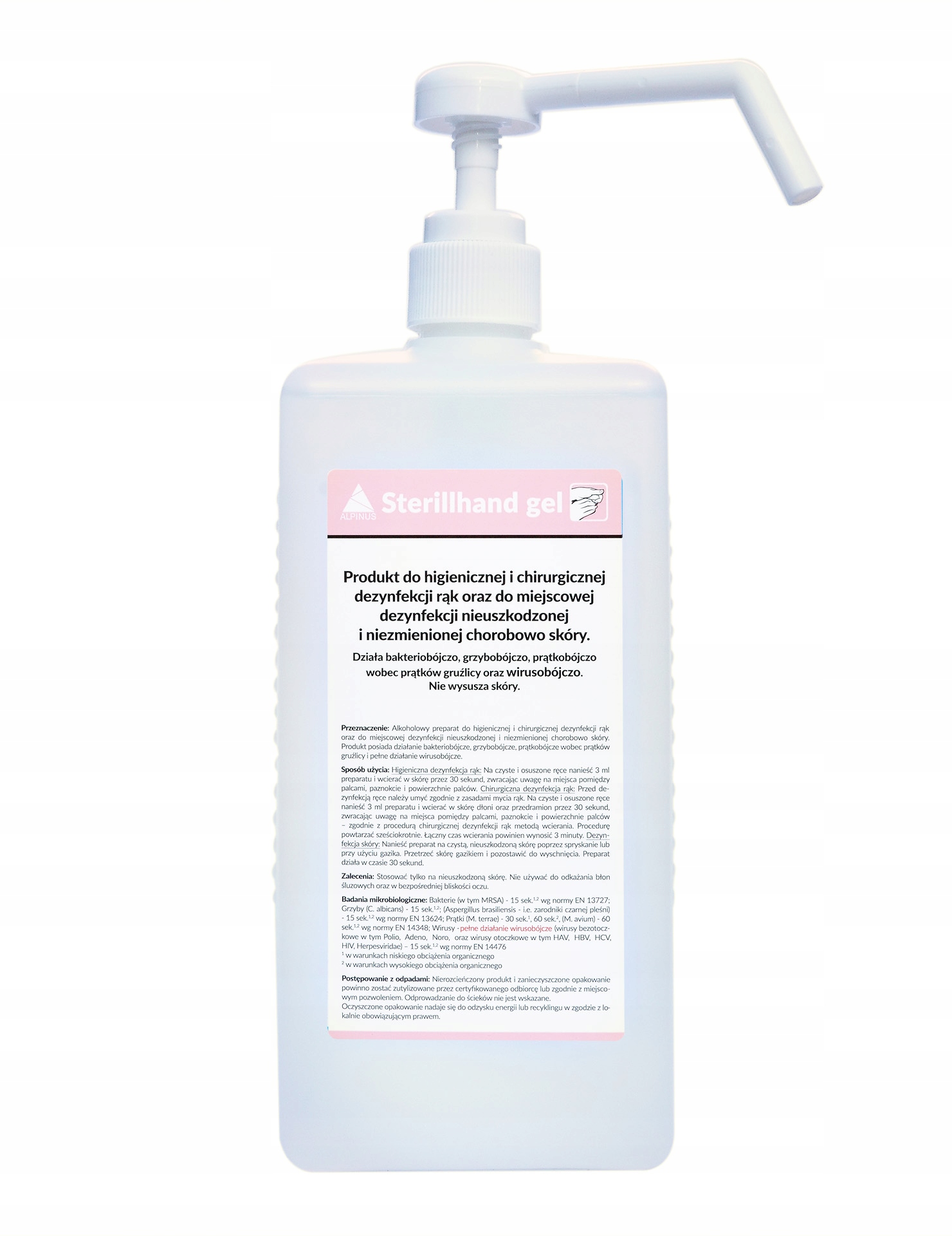 

Żel do dezynfekcji rąk Sterillhand 1 l z pompką