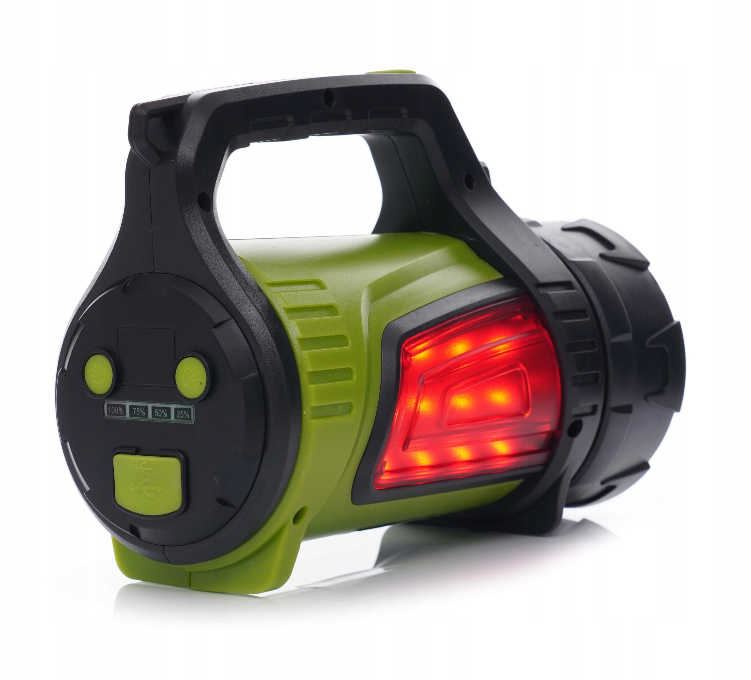 LATARKA AKUMULATOROWA SZPERACZ LED USB ŁADOWARKA Materiał ABS