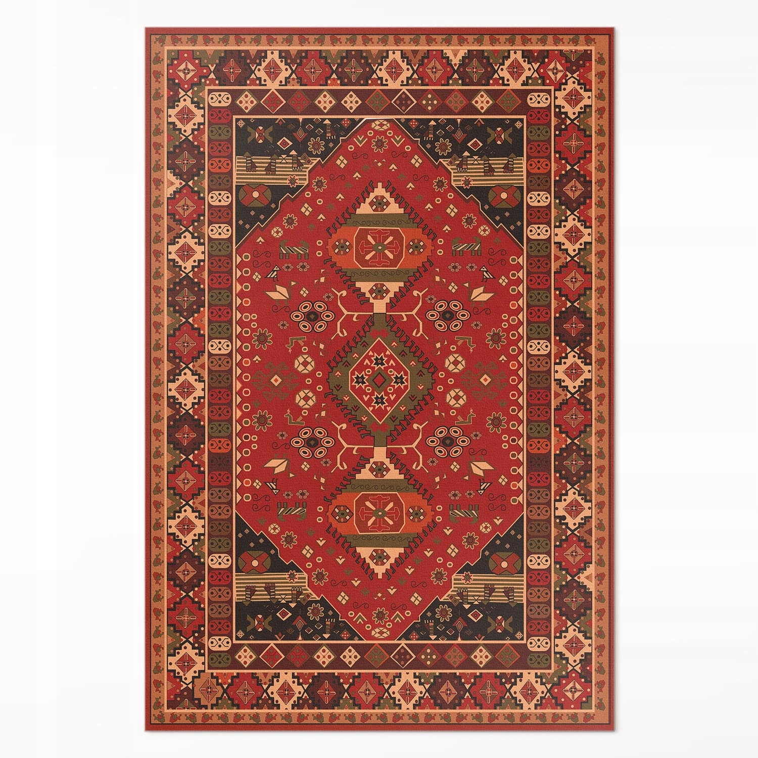 Pvc koberec do domu Rozmer: 150 x 225 cm Starožitný štýl Vintage rastlinné motívy