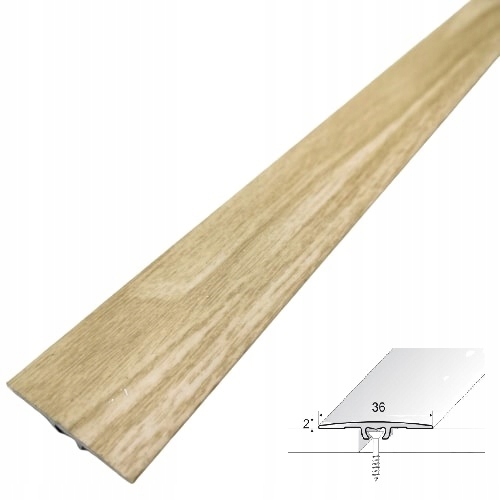 Listwa progowa płaska ALUM DĄB MOCCA 36mm 90cm
