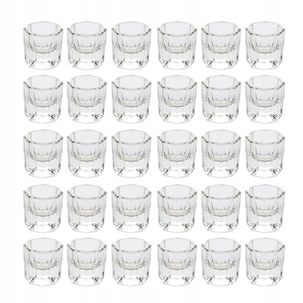 Sklenice na hennu, skleněná nádoba na míchání látek, 30 ks