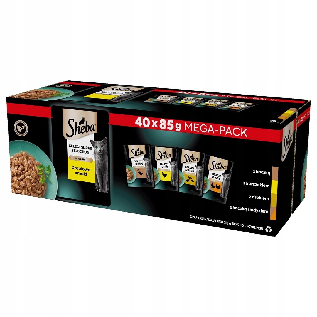 Levně Sheba Selection Select Slices Drůbeží příchutě 85 g