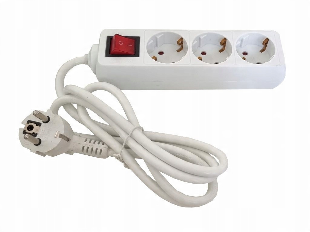 

Przedłużacz Listwa Włącznik 3GNIAZDA 16A 250V 1.4M