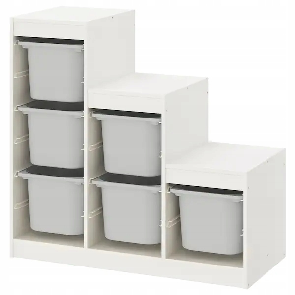 

Ikea Trofast Regał biały szary 99x44x94 cm