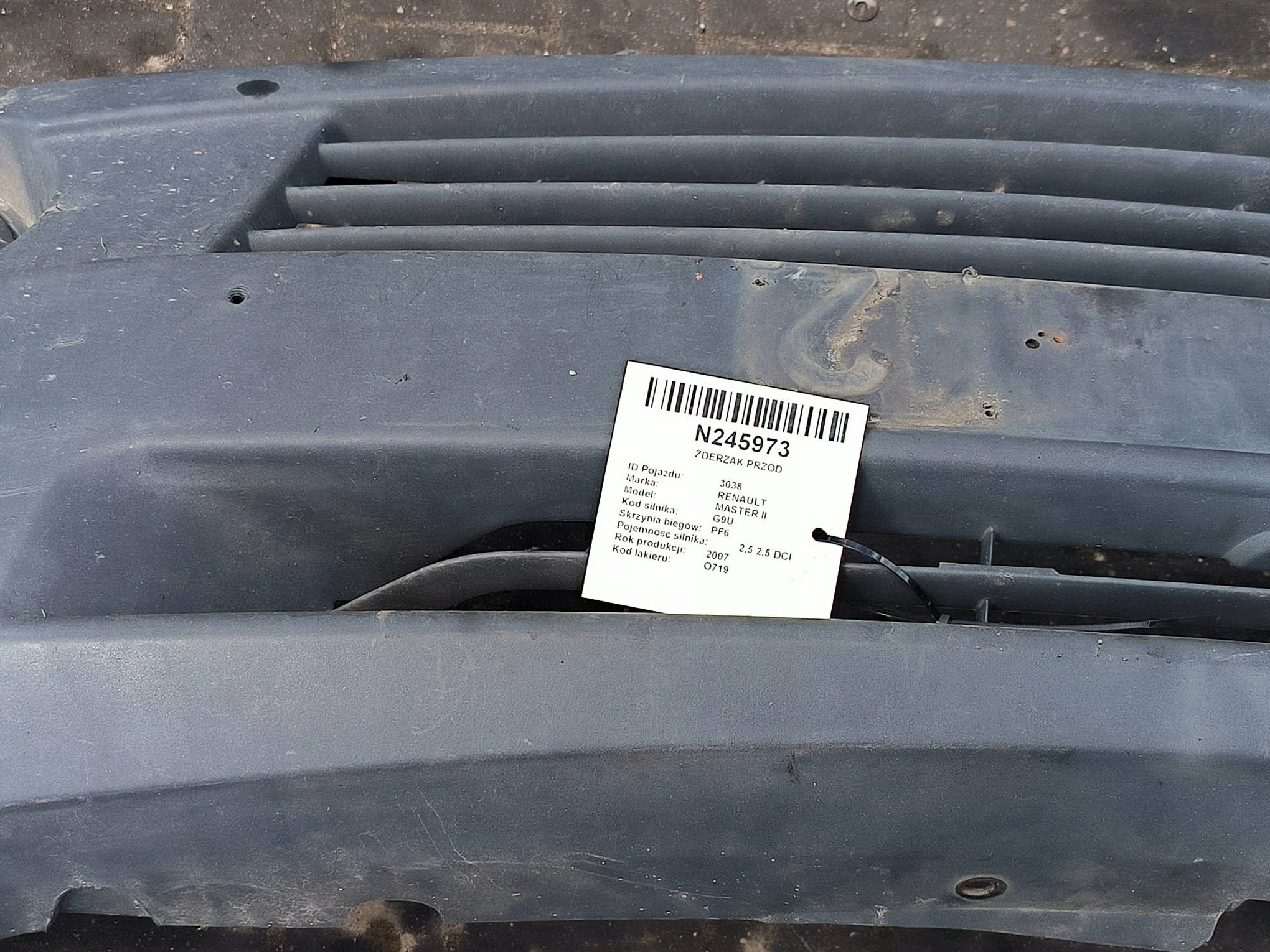 bumper front black RENAULT MASTER II
