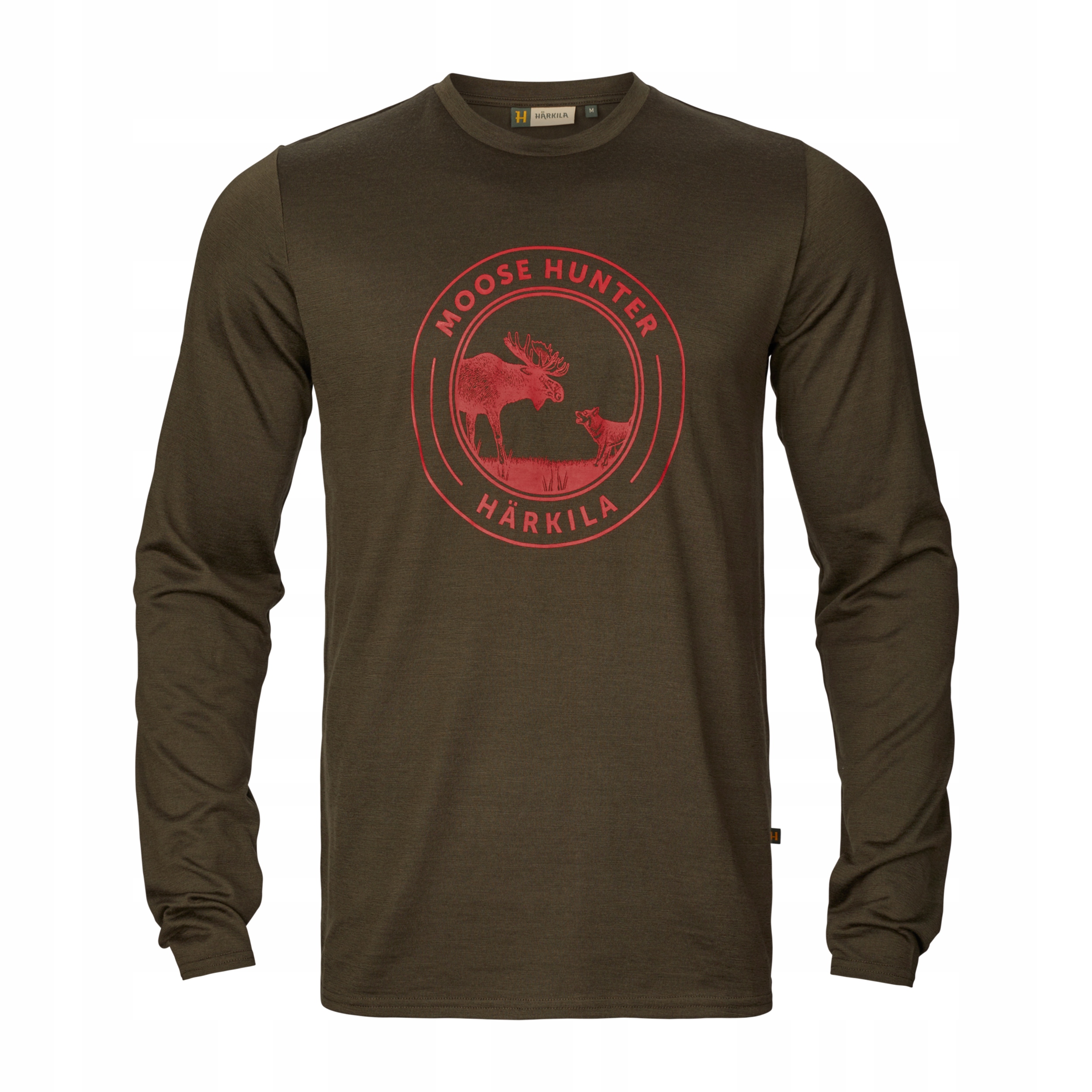 Koszulka z długim rękawem Harkila Game Willow green moose L