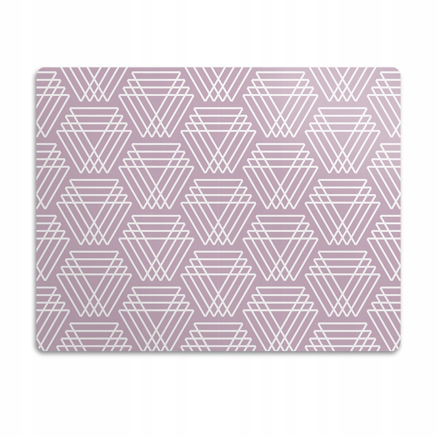 Levně Ochranná podložka pod misky Růžové trojúhelníky 60x40 cm