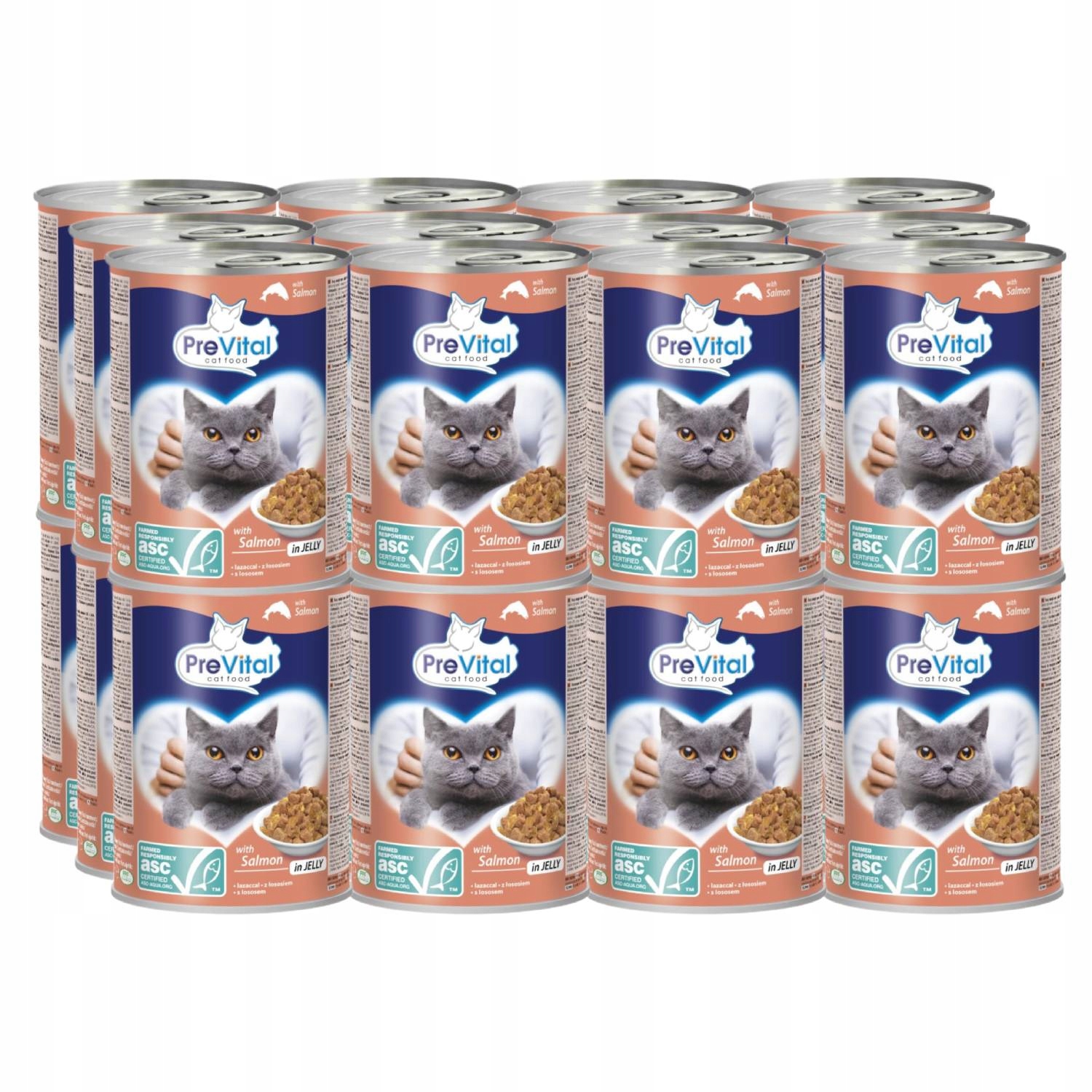 Mokré Krmivo Pro Kočky Lososová Plechovka 24X415 G