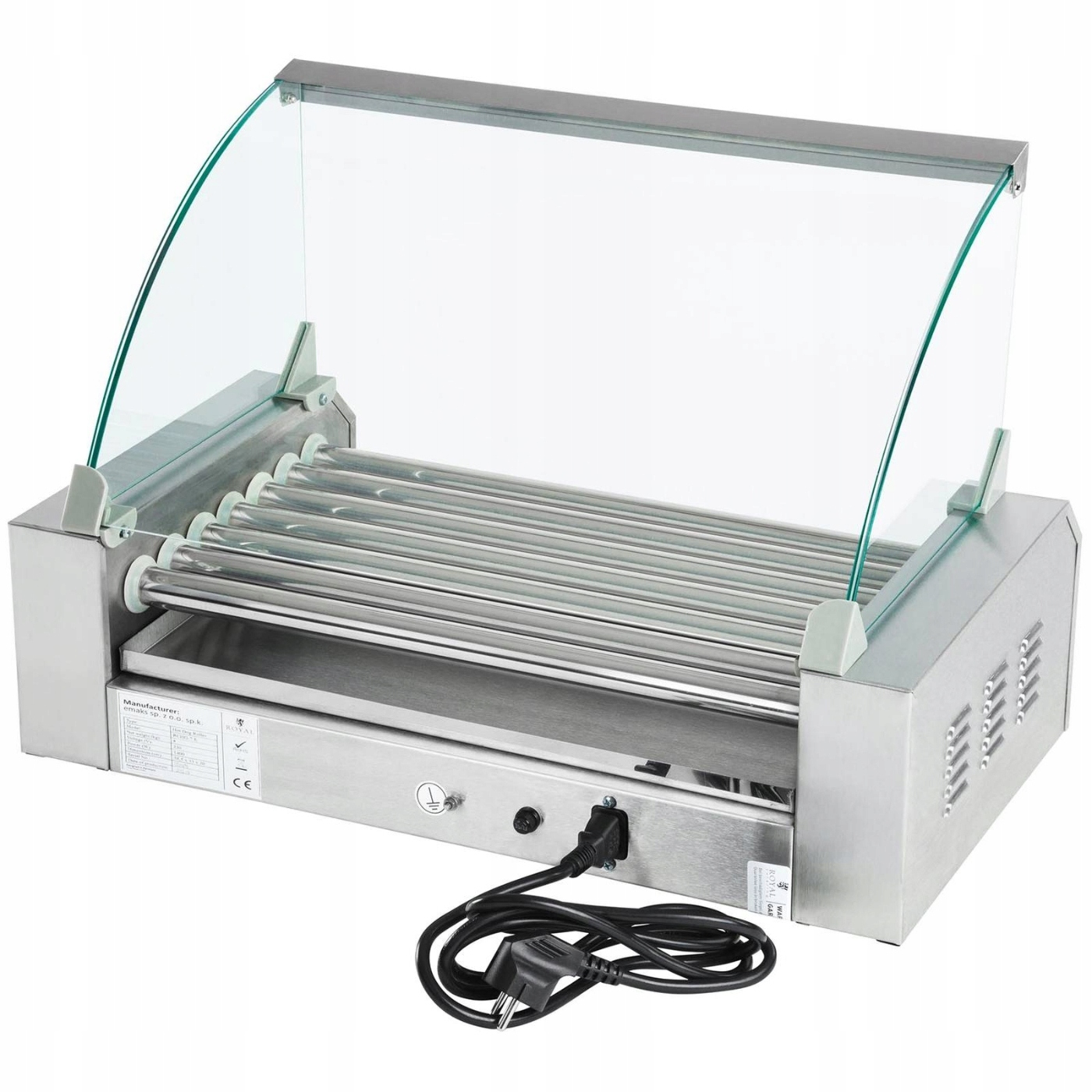 ROLLER GRILL DO PARÓWEK HOT DOGÓW 7 ROLEK WYDAJNY Marka Royal Catering