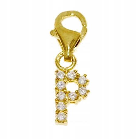 

Charms Literka P Z Cyrkoniami Litera Złoto 333