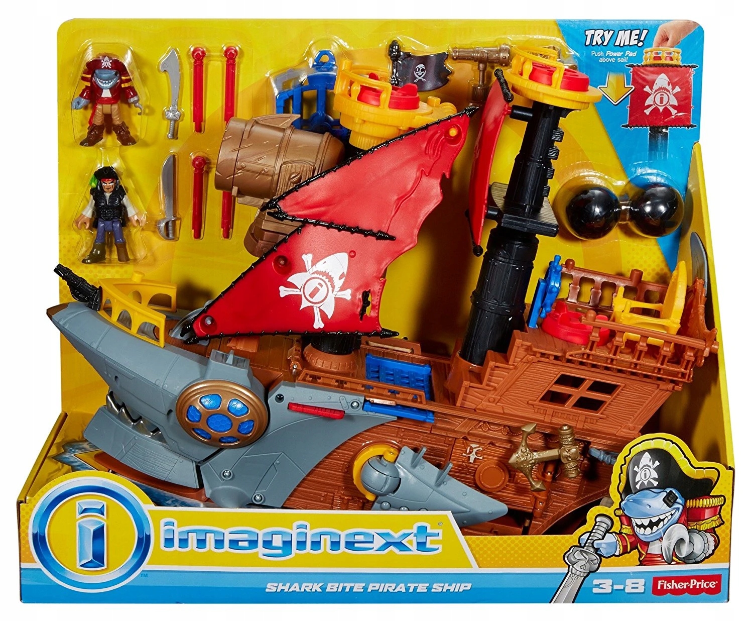 Statek piracki Fisher-Price Imaginext Ugryzienie Rekina DHH61