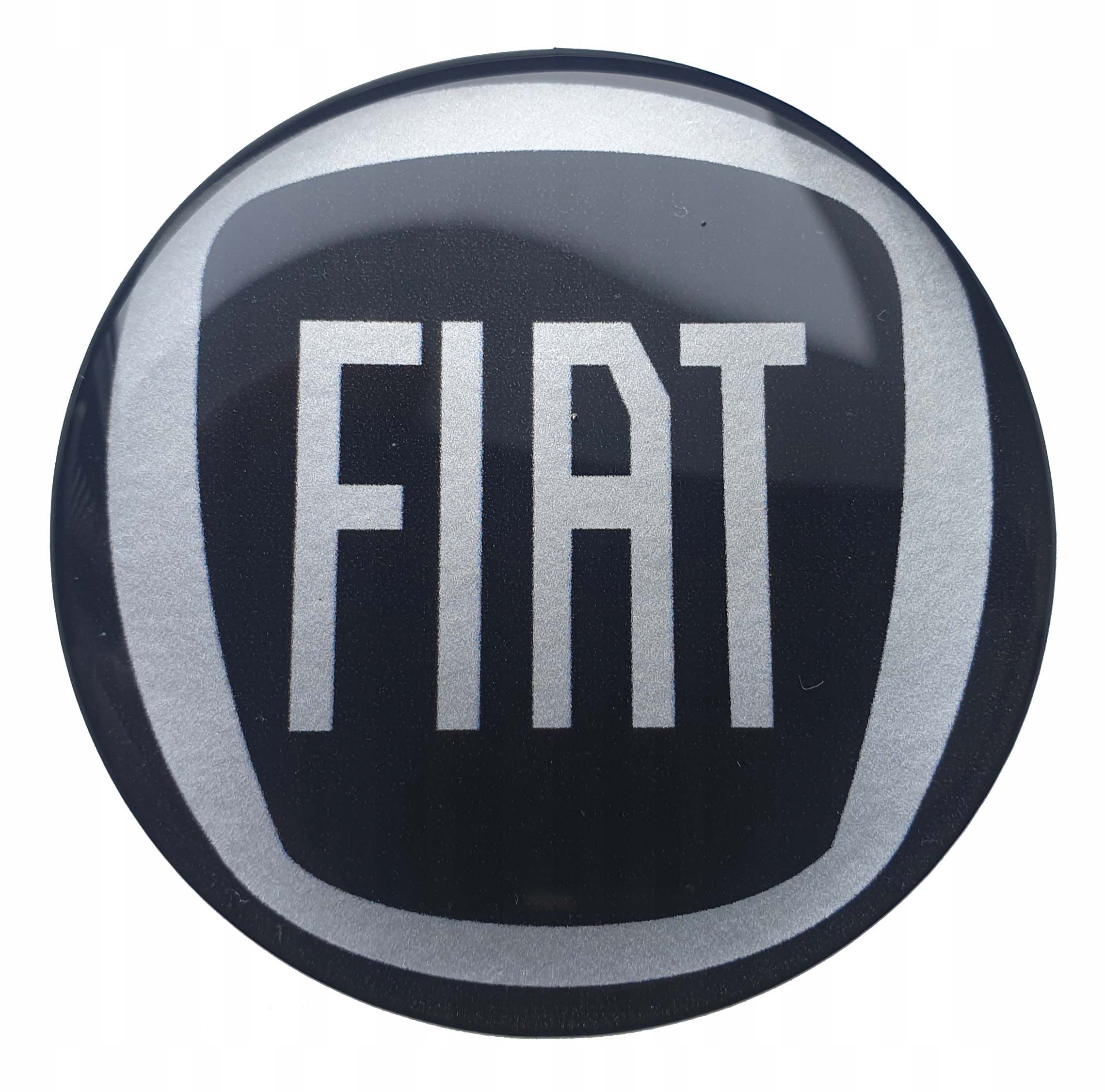 Emblemat Znaczek Naklejka Na Kierownice Do Fiat Czarny 53 MM