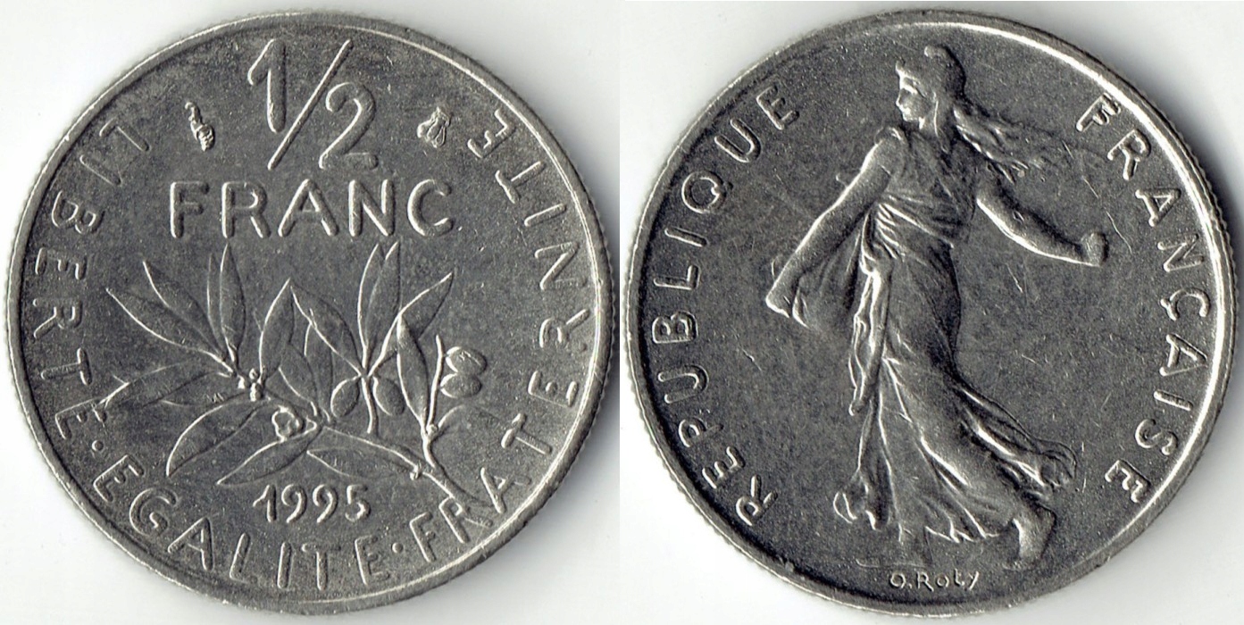 1/2 frank (1966) Francja - obiegowe