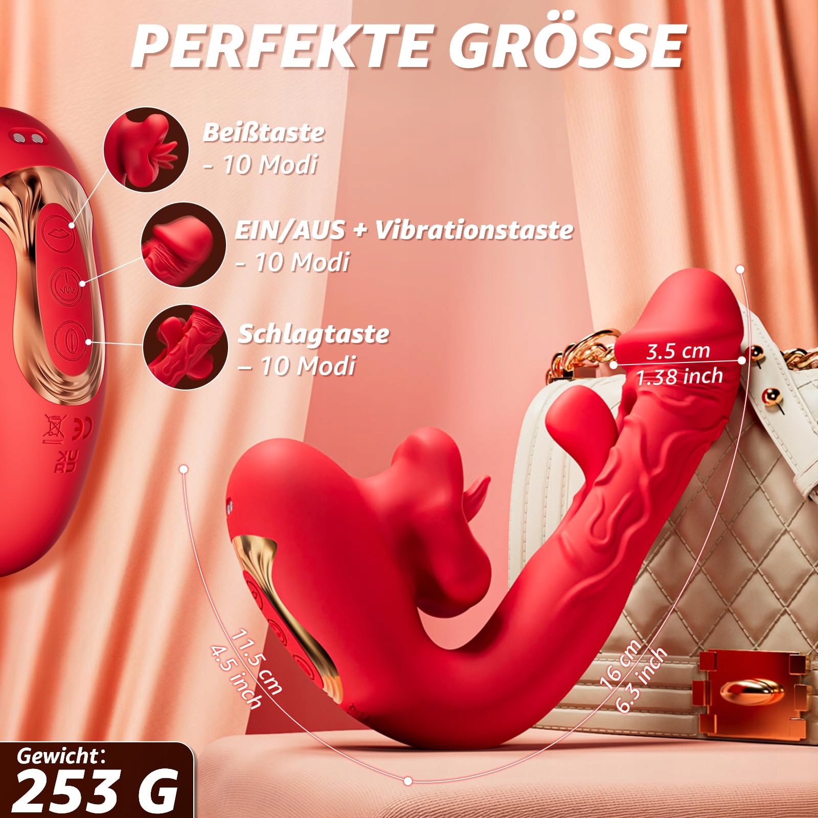 3 W 1 ZESTAW WIBRATORÓW G PUNKT 10 TRYBÓW WIBRACJI DLA KOBIET — miniatura 5